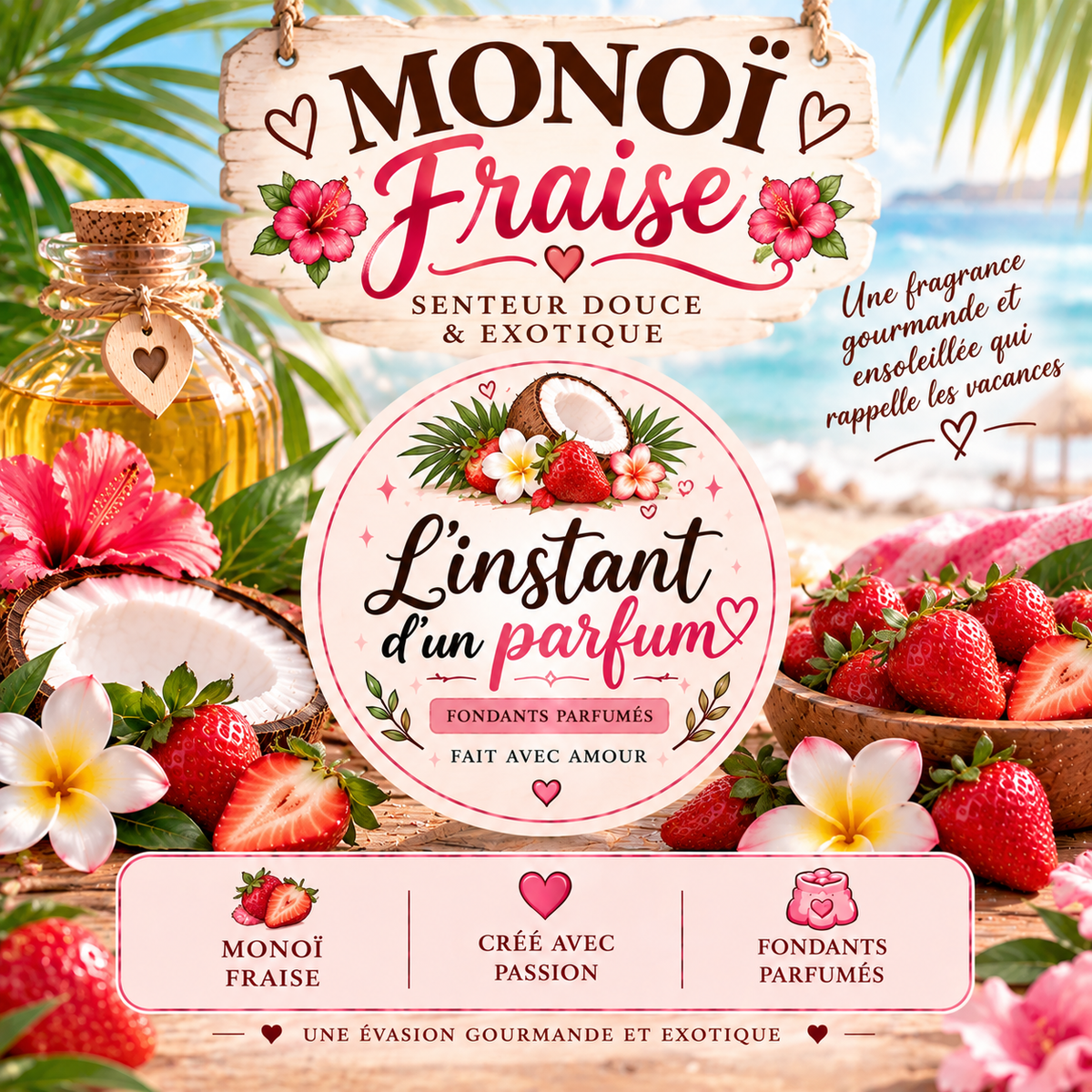 Monoï fraise