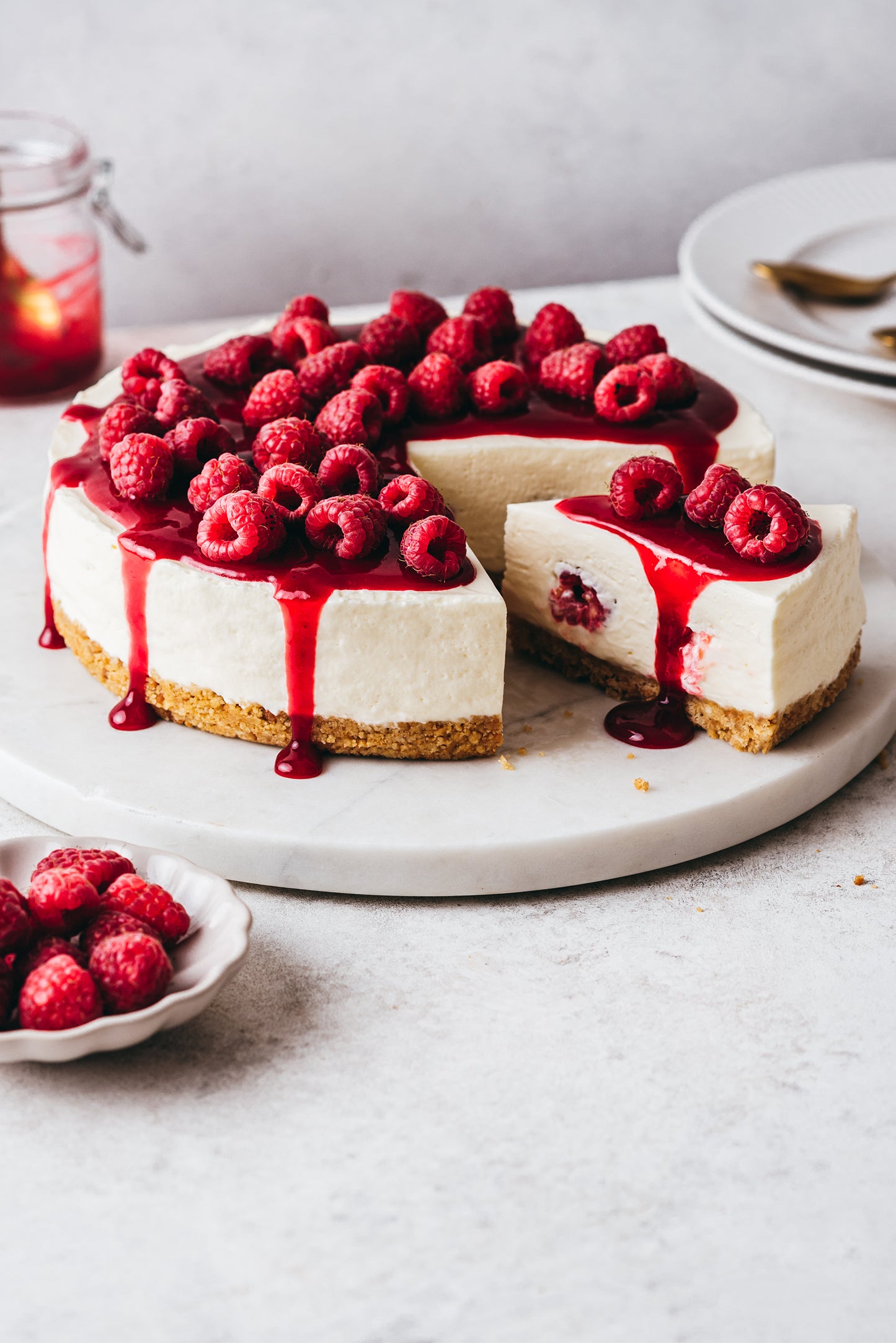 Cheesecake fruit rouges