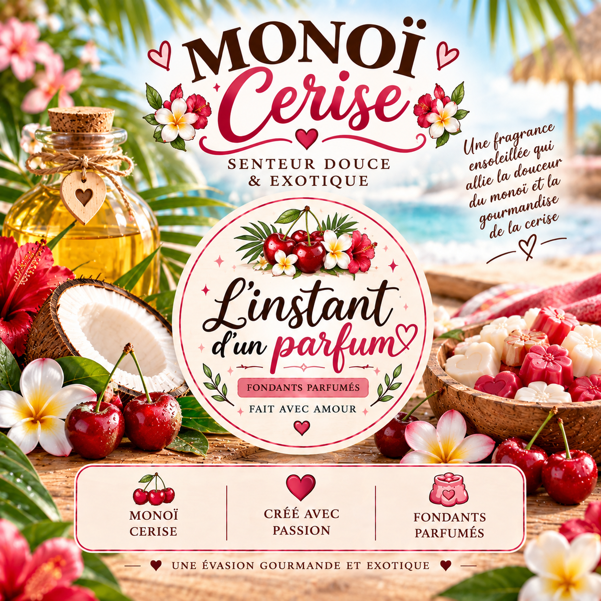 Monoï cerise